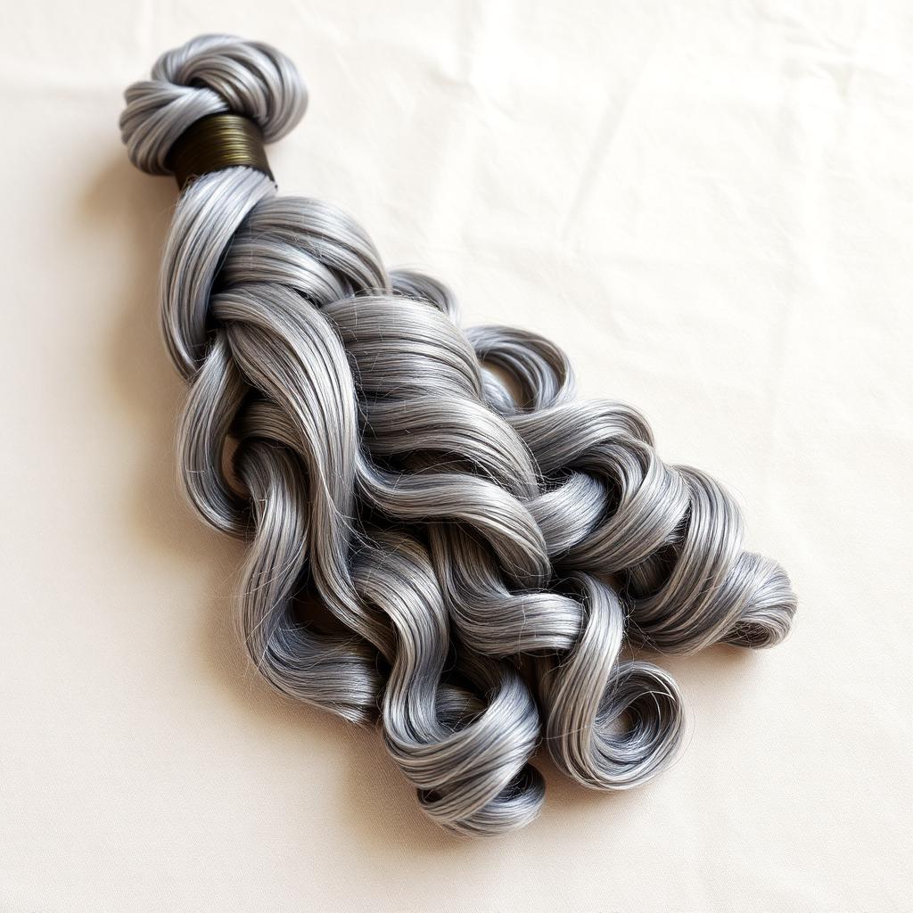 Gray Wavy braiding hair bundle
